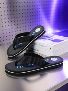 Men's New Anti-Slip Fashion Casual Slippers, Holiday Beach Outdoor Home Sandals - Black - View 1