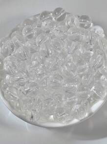 Transparent Glass Round Beads, Icy Clear Glass Beads For DIY Jewelry, Bracelets, Necklaces, Garment Weaving