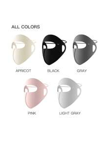 GOLOVEJOY 1 件装纯色多功能女士防晒全脸面罩，透气设计，带鼻孔，3D 结构造型，防尘，适合所有季节