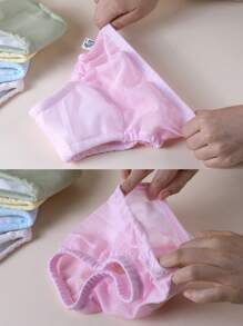 3/5 peças Calças de treinamento para penico para bebês, Roupa íntima leve e lavável para treinamento de verão para bebês, Fralda de pano reutilizável unissex, Adequada para treinamento de penico para meninos e meninas, Várias combinações, Itens essenciais para bebês - Multicolorido - Ver 9