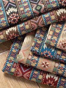 1 块波西米亚风格提花面料，DIY 缝纫面料，预切 19 英寸 X 58.2 英寸，36 英寸 X 58.2 英寸，厚面料，适用于手工沙发套、桌布、枕头、服装、包包、连衣裙、裙子、帽子、背景面料等。Sadu 风格编织面料