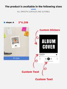 1-6pcs Customized Song/Music Photo Stickers, Personalized Name Stickers, Custom Waterproof Vinyl Stickers For Laptop, Water Bottle, Phone Case, Product Decoration - Multicolor - View 11