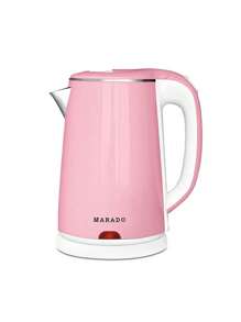 [SE BELLA] Hervidor eléctrico/tetera electrica,jarra electrica hervir agua, 2.3L de gran capacidad, apagado automático inteligente cuando el agua hierve, hervidor de acero inoxidable incorporado, protección exterior engrosada, el tacto no se escaldará, doble aislamiento, adecuado para sala de estar, cocina, uso de oficina - Rosa - Ver 1