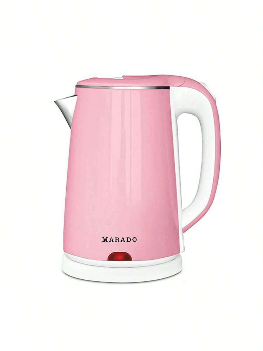 [SE BELLA] Hervidor eléctrico/tetera electrica,jarra electrica hervir agua, 2.3L de gran capacidad, apagado automático inteligente cuando el agua hierve, hervidor de acero inoxidable incorporado, protección exterior engrosada, el tacto no se escaldará, doble aislamiento, adecuado para sala de estar, cocina, uso de oficina - Rosa - Ver 1