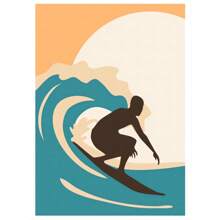 1pc Seaside Beach Scenery Surfing Coconut Trees Travel Posters Canvas Painting Wall Arts Home Decor No Frame