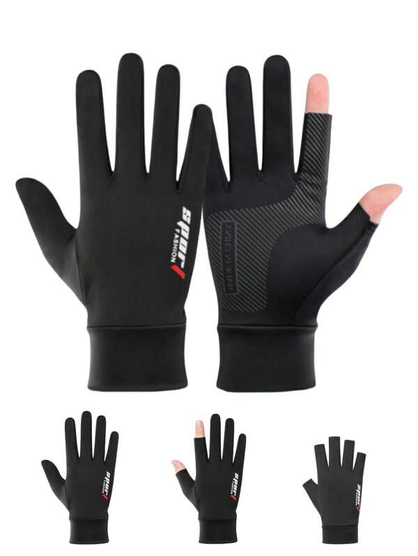 1 Par de Luvas de Proteção Solar Summer Ice Silk, Tipo . Ideal para Pesca, Atividades ao Ar Livre, Ciclismo e Esportes. Antiderrapante e Resistente ao Desgaste.