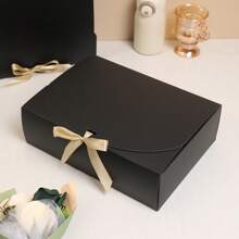 10pcs - White/Black/Pink/Brown Gift Box With Lid, Gift Box With Ribbon For Bridesmaid Proposal Box, Gift Box For Wedding, Birthday Gift, Shower Party And Other Parties, Valentine's Day Gifts, Valentine Day