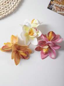 1/3 piezas Pinza de pelo con flor artificial de lirio espada, accesorio de pelo decorativo dulce para vacaciones en la playa para mujeres, regalo del Día de San Valentín