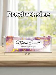 1pc Customized Acrylic Desktop Nameplate, 20*6*1.5cm, High Transparency, Support Personalized Name/Text/Font/Color Design, Suitable As Appreciation Gift For Teachers, Bosses, Doctors, Managers, Etc. Back To School