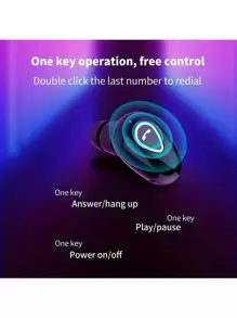 MEIYIXING Cuffie senza fili, auricolari aziendali compatibili con cuffie con microfono, ricaricabili, standby per guida auto e sport, senza mani
