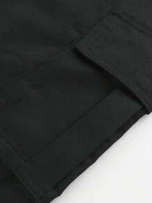 3pcs Boys & Teen Sports Casual Outdoor Cargo Shorts With Pockets, Spring & Autumn