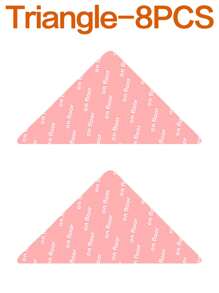 防滑地毯夹，可重复使用的粉色三角形地毯贴纸，可清洗防滑地毯胶带，双面可拆卸地毯夹，梯形防滑地毯垫夹，适用于厨房、瓷砖和硬木地板地毯，易于剥离，适用于客厅、餐厅、浴室地毯，防止地毯移动和卷边
