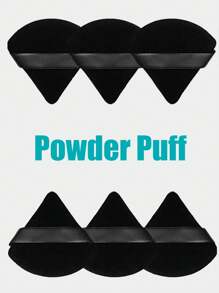 1/3/6/36pcs Triangle Power Puffs, Dry Powder Puff, Makeup Sponges, Double-Sided Velvety Makeup Tools
