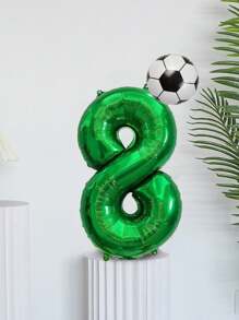 32 Inch Green Digital Football Balloon Kit Suitable For Birthday Decorations, Party Balloons, Easter Gifts - Multicolor - View 12