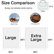 One Piece, Oversized Picnic Blanket, Beach Blanket, Outdoor Foldable Waterproof Sand Mat, Suitable For Beach Camping, Hiking, Family Concerts, Grassland Parks, Music Festivals, Lawn Mats