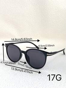 6pcs Rivets Decor Round Frame Polygonal Design Fashion Eyeglasses For Women For Summer Beach Vacation,Outdoor,Travel