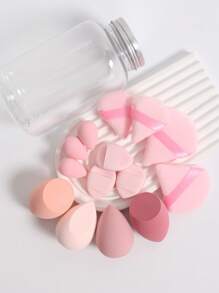 Qinglang 14-Piece Makeup Sponge Set With Storage Tube, Multi-Functional Beauty Tools For Blending BB Cream, Foundation, Powder, Concealer, Blush, Eyeshadow. Latex-Free, Expands In Water, Suitable For All Skin Types.,Makeup,Cheap,Room Decor,Vanity,Travel,Bedroom,Makeup Accessories,Puff,Makeup Blender,Powder Puff,Makeup Sponge,Cheap,Stocking Stuffers,Makeup,Makeup Tools,Cheap Stuff,Gifts,Gifts For Women,Christmas Gifts - Multicolor - View 9