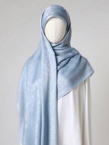 1pc Elegant Floral Print Headscarf/Hijab For Women, Versatile Lightweight Scarf Shawl, Suitable For All Seasons For Dress - Multicolor - View 21