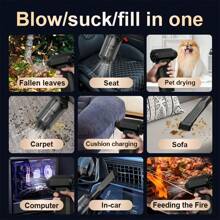 1PC Compressed Air Dust Collector -3 Adjustable 10000RPM, Portable Multi-Function Vacuum Cleaner, Can Be Used For Dust, Dust Blowing, Electric Air Dust Collector With LED Lights, Rechargeable Cordless Air Blower For Keyboard Electronic Equipment Cleaning. Replace The Compressed Air Tank