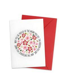 1 张适合送给母亲的贺卡，愿你为自己的工作感到自豪贺卡、毕业卡、最好的朋友、母亲节贺卡、肯定卡、未来的护士