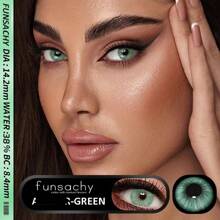 FUNSACHY 2pcs Natural Lenses Colored Contact Lenses For Eyes 14.2mm Green Eye Colorful Lenses Yearly Blue Gray Soft Eye Contacts Lens