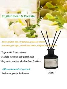 5pcs (1 Bottle Of Diffuser + 4 Volatile Sticks) Fireless Aromatherapy, Bedroom Decor, Indoor, Long-Lasting Fragrance, Essential Oils, Florals, Bedroom, Bathroom, Air Freshener, Fragrance Essential Oil Diffuser, Aromatherapy Set