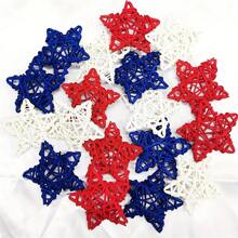 30pcs Independence Day Star Rattan Decoration - Versatile For Vase, Flowerpot, Hanging & DIY Crafts, Perfectly Reusable For Christmas Decor, Holiday Parties, Birthday Gatherings & Home Festive Arrangements