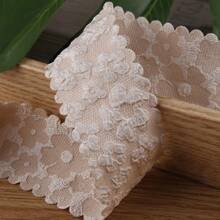 Curly Plum Blossom Jacquard Ribbon, DIY Bow Hair Accessories, Clothing Collar, Cuff Decor, Floral Gift Wrapping Ribbon