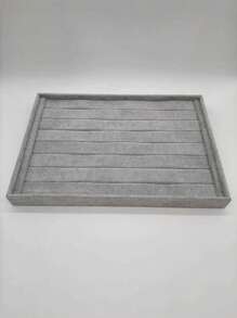 珠宝展示架托盘，用于戒指、项链、手镯和耳环返校 - 灰色 - 查看 3