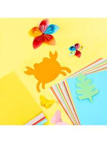 50/100/200PACK Premium Cardstock Set, 10 Vivid Colors, For Origami, Arts And Crafts, Office Supplies, Scrapbooking, Sewing - High Quality Paper Products Supplies - Multicolor - View 2