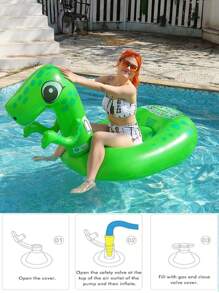 1pc Inflatable Water Floating Ride, Dinosaur-Shaped Adult Summer Pool & Beach Float, Party & Perfect Summer Gift, Swimming Pool Raft Lounger For Adults Vacation Fun & Relaxation - View 4