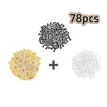 26/78 件 3.8 厘米/1.5 英寸刺绣英文字母熨烫/缝制补丁，服装配饰，夹克，帽子，书籍，背包 - DIY 刺绣贴花 - 多色 - 查看 48
