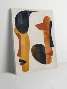 1pc Two Face Masks Vintage-Printing Canvas -Posters-Wall Arts- Frameless Canvas Paintings - Bedroom, Home Office, Kitchen, Bathroom - Indoor/Outdoor Hanging Pictures Ideal Gift For Wall Decoration, Room Decoration Paintings