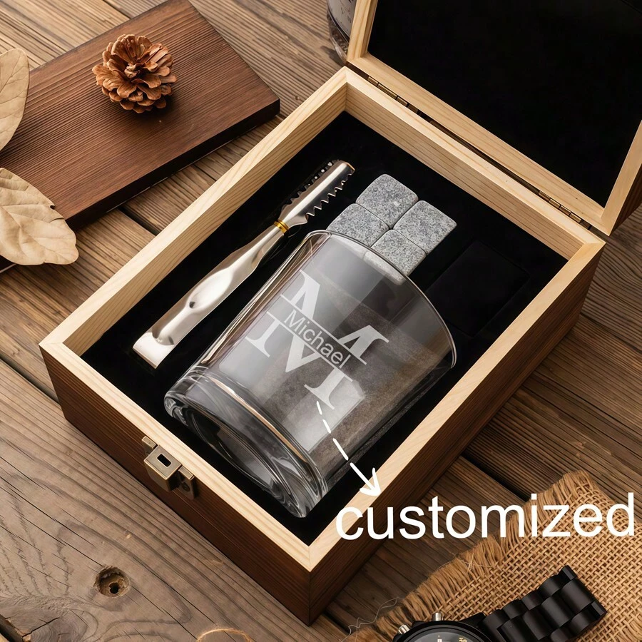 个性化威士忌酒杯套装、定制威士忌酒杯、威士忌爱好者的酒吧用具礼品套装、伴郎礼物、送给父亲的礼物、送给他的礼物、多功能、耐用、快干、防霉、可重复使用、装饰性、可爱、时尚、精致、可爱、整洁、高品质、现代、定制、个性化、独特、送给他的理想礼物、送给她的理想礼物、厨房、餐厅、浴室、客厅、卧室、学校、办公室、茶室、家居、花园