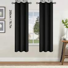 2pcs Blackout Curtains Thermal Insulated Lined Window Curtain Panels For Living Room, Bedroom, Kitchen, Bathroom, Home Decor Curtains For Living Room Room Decor Home Decor Living Room Kitchen Decor Living Room Decor Room Decor Curtains Bedroom