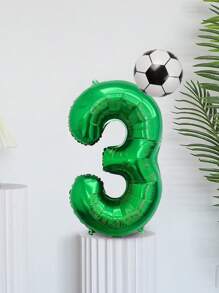32 Inch Green Digital Football Balloon Kit Suitable For Birthday Decorations, Party Balloons, Easter Gifts - Multicolor - View 7