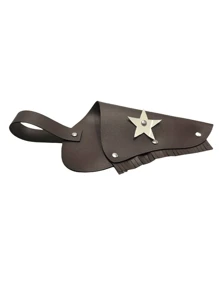 1 件 PU 皮革铆钉工艺派对角色扮演舞台服装道具配件、街头狂欢节舞蹈表演牛仔角色扮演枪套、圣诞节和万圣节服装道具礼物 - A - 查看 5