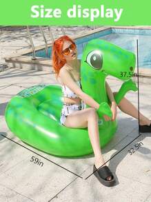 1pc Inflatable Water Floating Ride, Dinosaur-Shaped Adult Summer Pool & Beach Float, Party & Perfect Summer Gift, Swimming Pool Raft Lounger For Adults Vacation Fun & Relaxation - View 3