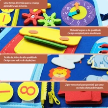 Livro Montessori Sensorial Maleta Educativa Brinquedo para Crianças