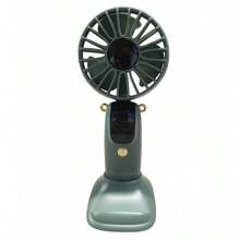 USB Rechargeable Silent Fan For Summer Gift, Multipurpose 6-Speed Handheld Fan With Display, Summer Cooling,Portable 180-Degree Foldable, With Cell Phone Holder Function,With Aromatherapy Function, Suitable For Office, Outdoor Travel, Family Daily.