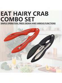4 pièces/set, Outil de crabe, aiguille de crabe, aiguille de fruits de mer, cuillère de crabe, outils de fruits de mer, cassecrabes, fruits de mer pour homard, crabe, écrevisse, crevettes, couteau éplucheur de crustacés, accessoires de cuisine