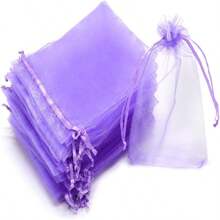10/50/100pcs Medium Size: 10*15cm Organza Gift Packaging Bags, Wedding Candy Bags, Wedding Favor Bags, Gift Packaging Supplies, Organza Bags For Wedding & Celebration Gift Packaging - Multicolor - View 27
