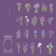 40pcs Flower Pinellia Series Handmade Sticker Pack Cute Retro Flower Plant Stickers Creative Long Strip Handmade Material Collage Notebook Album Student Decorative Stickers - Multicolor - View 14