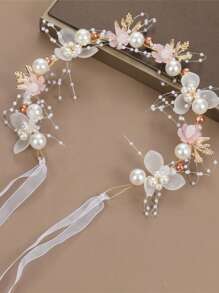 1 件大女孩可爱甜美仿花金叶头带春夏女孩发饰 Playa Rave 造型配饰 - 頭箍 - 查看 6