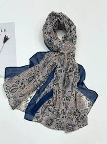 Lightweight Breathable Fringe Poncho Scarf, Elegant Wrap Shawl Fashionable Bohemian Lady Silk Scarf, Bright Color For Women, Spring/Summer, Versatile For Outdoor, Beach, Head Wrap - Multicolor - View 7