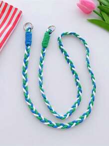 1 件带夹子的编织腕带挂绳，可调节双色编织带，适用于手机、手提包或背包 - 彩色 - 查看 20