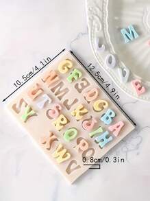 1 Set/3 Sets 3D Alphabet Number Silicone Fondant Molds, Uppercase Lowercase Cartoon Chocolate Clay Baking Tools, Candy Molds, Cake Decorating Supplies - Silicone Mold - View 12