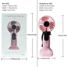 USB Rechargeable Silent Fan For Summer Gift, Multipurpose 6-Speed Handheld Fan With Display, Summer Cooling,Portable 180-Degree Foldable, With Cell Phone Holder Function,With Aromatherapy Function, Suitable For Office, Outdoor Travel, Family Daily.