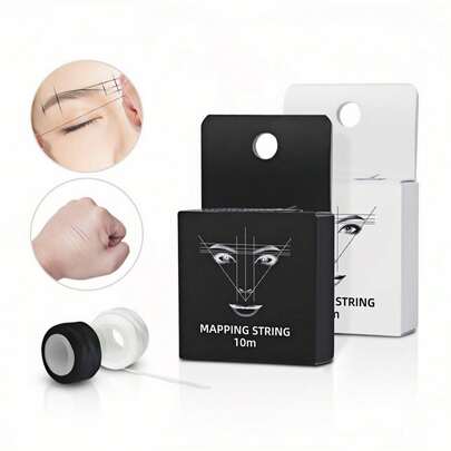 1/2/5/10 piezas Lápiz de cejas de microblading blanco/negro, delineador de cejas prepigmentado de maquillaje permanente, herramienta de posicionamiento de cejas, suministros de PMU