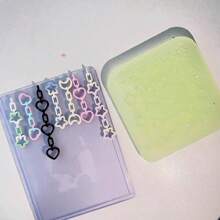 Heart & Star Chain DIY Accessories, Resin Casting Mold, Silicone Mold Accessories, Resin Liquid Mold, Resin Keychain, Silicone Mold, Resin